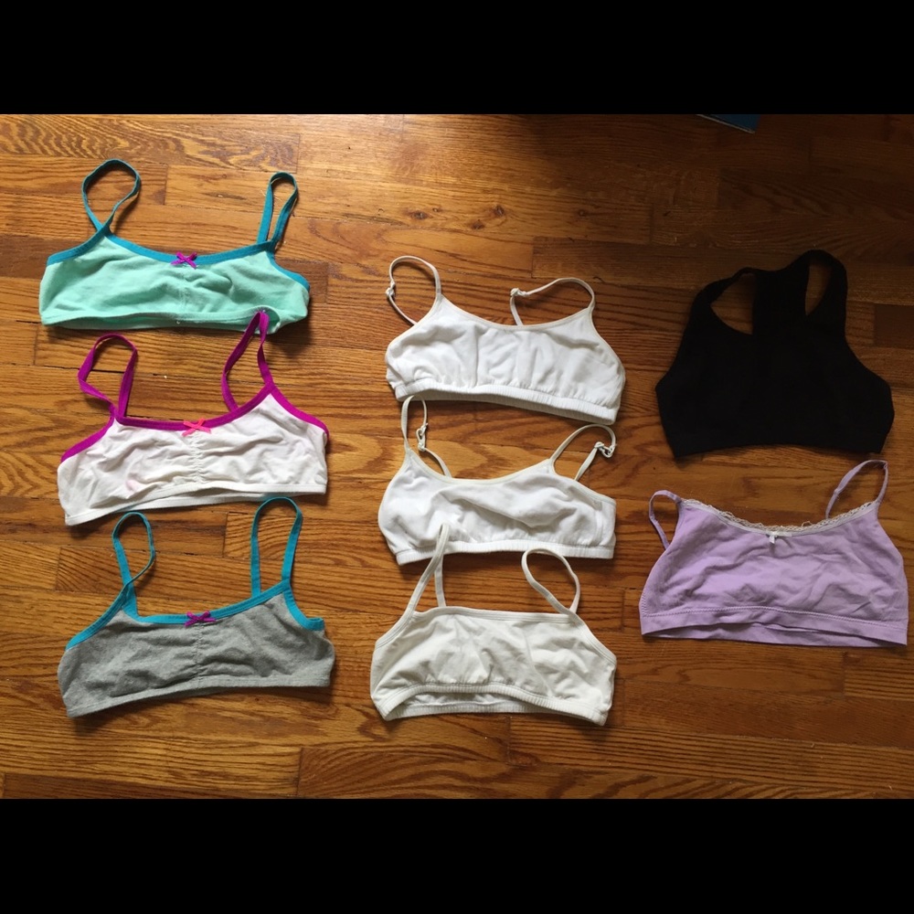 Lot of 8 - Girls training bras/undershirts